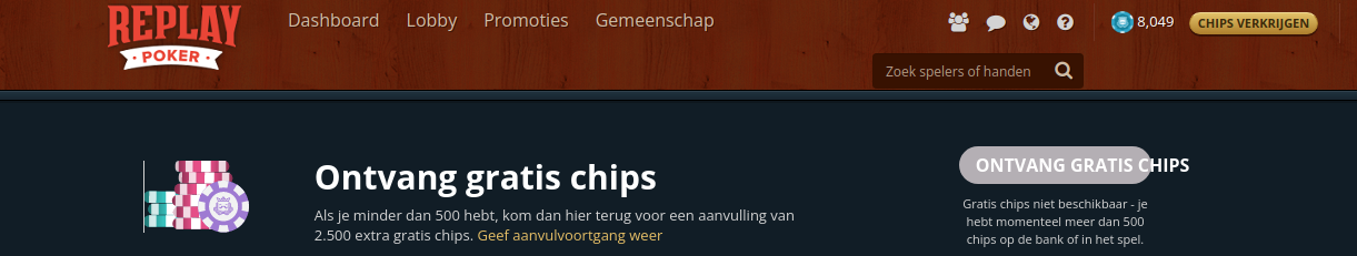 gratis chips krijgen replay poker