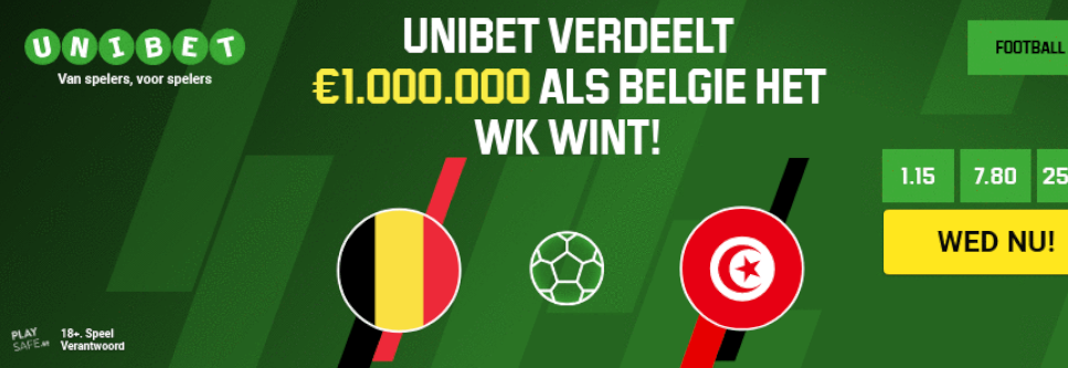 Unibet.be Bookmakers Sportsbook België